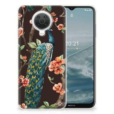Nokia G20 | G10 | TPU Hoesje | Pauw met Bloemen