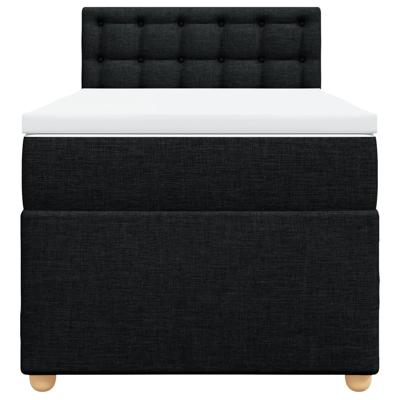 Boxspring met matras stof zwart 140x190 cm