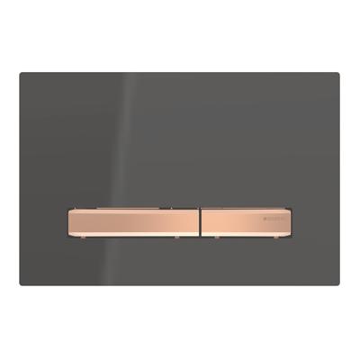 Bedieningsplaat Geberit Sigma 50 voor 2-toets Spoeling Rosé Goud / Zwart