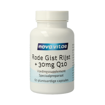 Nova Vitae Rode gist rijst + 30mg Q10 60 Vegetarische capsules Nova Vitae Rode gist rijst + 30mg Q10 60 Vegetarische capsules