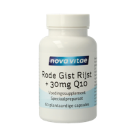 Nova Vitae Rode gist rijst + 30mg Q10 60 Vegetarische capsules - thumbnail