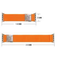 Nylon bandje met Parachute sluiting - Zwart - Geschikt voor Apple Watch 44mm / 45mm / 46mm / 49mm - thumbnail