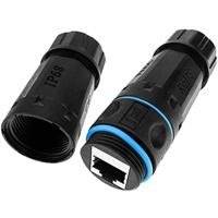 TECHLY Professional 105896 Cat.6 RJ45 F/F waterdicht IP68 zwart - thumbnail