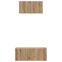 Tv-meubelset 2 pcs artisanaal eikenkleurig 80 x 30 x 30 cm - thumbnail