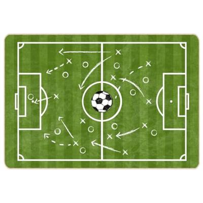 Kindervloerkleed voetbalveld wasbaar antislip 160x230 cm groen