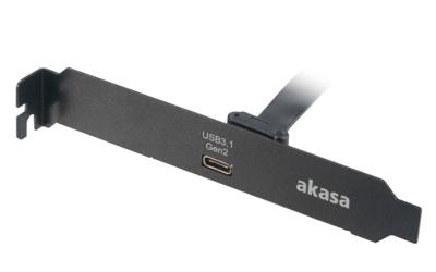 Akasa AK-CBUB37-50BK USB-kabel 0,5 m USB C Mannelijk Zwart