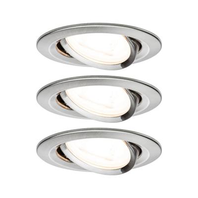 Paulmann 93429 Nova Inbouwlamp Set van 3 stuks LED GU10 19.5 W IJzer (geborsteld) Paulmann 93429 Nova Inbouwlamp Set van 3 stuks LED GU10 19.5 W IJzer (geborsteld)
