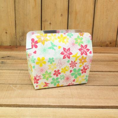 Bonbon doosjes - Chocolade doosje - Flower fantasy geel print LAAG - 24 stuks