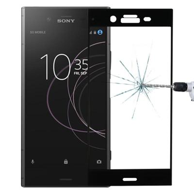 Voor Sony Xperia XZ1 0 26 mm 9H oppervlaktehardheid 3D volledig scherm getemperd glas scherm Protector(Black)