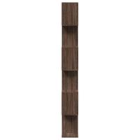 Kamerscherm / boekenkast 6-laags 70x24x193 cm hout bruin eiken - thumbnail