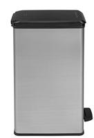 Curver decobin slimbin pedaalemmer 40 liter rechthoekig zilver metallic - thumbnail