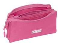 Pennenetui met 3 vakken Munich Basic Fuchsia 22 x 12 x 3 cm - thumbnail