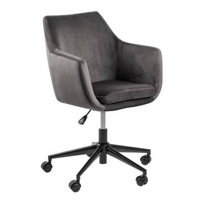 Bendt Bureaustoel 'Rikke' Velvet, kleur Donkergrijs