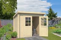 Outdoor Life Indi Blokhut 250x195 cm 28 mm vuren blank- Lessenaarsdak- Onbehandeld vurenhout- Outdoor Life - thumbnail