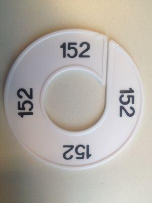 Maatring 9cm wit/zwart 152