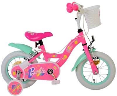 Barbie kinderfiets - meisjes - 12 inch - roze - twee handremmen