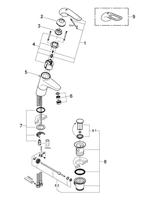 GROHE Euroeco Special wastafelkraan m. waste chroom 32766000 - thumbnail