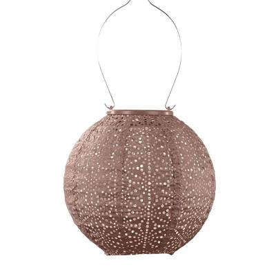 Lumiz solar lampion Sashiko 20 cm bruin