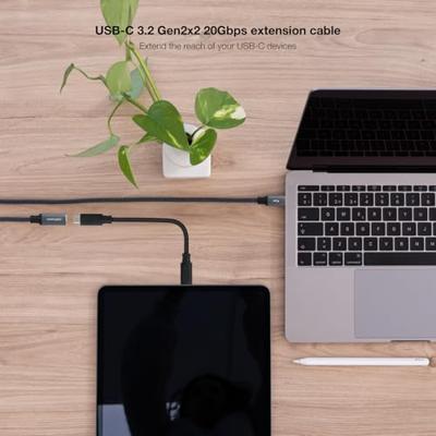 Nanocable 10.01.4501-L150-COMB USB 3.2 Gen2X2 kabel, 100 W, 4K/60 Hz, USB-C/M-USB-C/H, zwart/grijs, 1,5 m