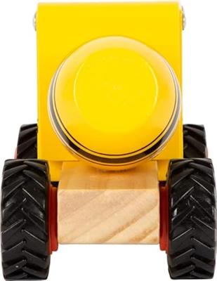 Small Foot houten cementvrachtwagen geel - thumbnail