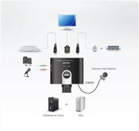 ATEN CS692-AT KVM-switch 2 poorten HDMI USB 1920 x 1200 Pixel - thumbnail