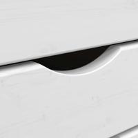 Ladekast met bureau MOSS verrijdbaar massief grenen honingbruin - thumbnail