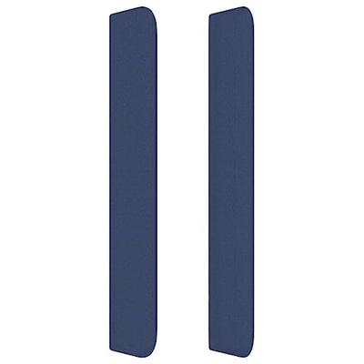 Hoofdbord met randen 93x16x118/128 cm stof blauw