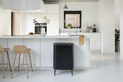 Brabantia Bo touch bin hi 2x30 liter matt black - thumbnail
