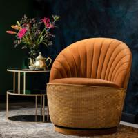 Dutchbone Fauteuil 'Madison', kleur Goud - thumbnail
