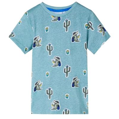 Kindershirt 140 gemleerd lichtgroen Kindershirt 140 gemleerd lichtgroen