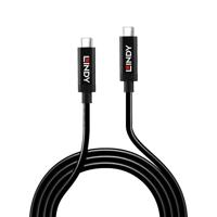 LINDY 43308 USB-kabel USB 3.2 Gen2 USB-C stekker, USB-C stekker 5.00 m Zwart - thumbnail