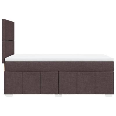 Boxspring met matras stof donkerbruin 90x200 cm - thumbnail