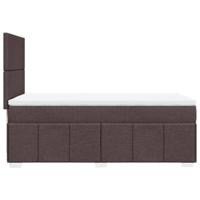Boxspring met matras stof donkerbruin 90x190 cm - thumbnail