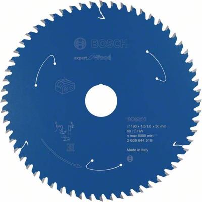 Bosch Accessories 2608644515 2608644515 Cirkelzaagblad 190 x 30 mm Aantal tanden: 60 1 stuk(s) Bosch Accessories 2608644515 2608644515 Cirkelzaagblad 190 x 30 mm Aantal tanden: 60 1 stuk(s)