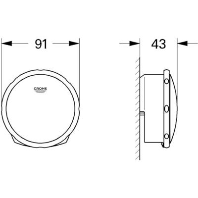 Badafvoercombinatie Grohe Others Hard Graphite Geborsteld (excl. inbouwdeel)
