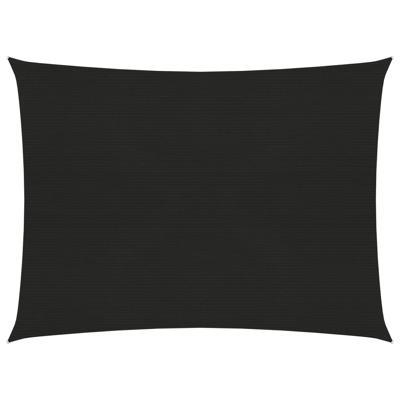 Zonnezeil 160 g/m 5x6 m HDPE zwart