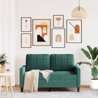 Tweezitsbank 120 cm fluweel donkergroen - thumbnail