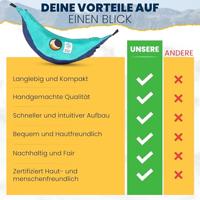 Ticket To The Moon King Size Hangmat 1 persoon/personen Blauw, Turkoois - thumbnail