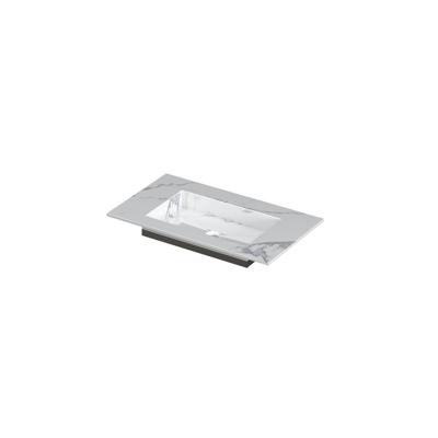 INK Post Wastafel Keramische Slab Envelop Bak Zonder Kraangat - 800x450x10 mm - Statuario Glans