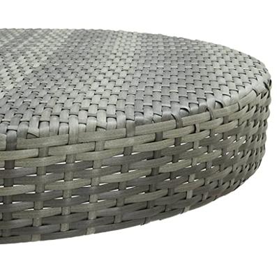 Tuintafel 75,5x106 cm poly rattan grijs - thumbnail