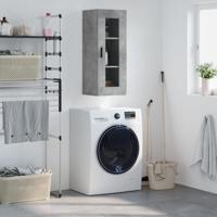 Wandkast 34,5x34x90 cm betongrijs - thumbnail