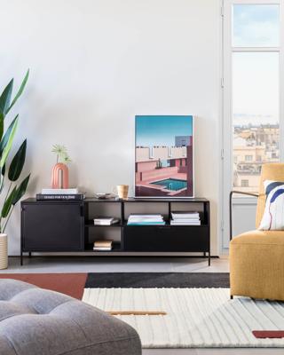 Kave Home TV-meubel 'Shantay' Zwart metaal, 150cm Kave Home TV-meubel 'Shantay' Zwart metaal, 150cm