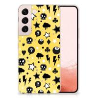 Silicone Back Case Samsung Galaxy S22 Punk Geel - thumbnail