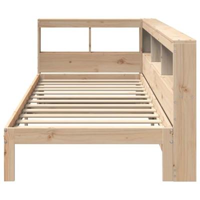 Bed met boekenkast zonder matras massief grenenhout 90x200 cm - thumbnail
