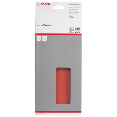 Bosch Accessories Expert for Wood 2608605327 Oscillerend schuurpapier Ongeperforeerd Korrelgrootte (num) 240 (l x b) 280 mm x 115 mm 10 stuk(s)