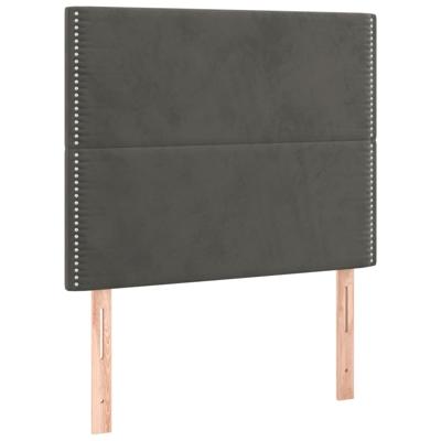 Bedframe zonder matras 120x190 cm fluweel donkergrijs - thumbnail