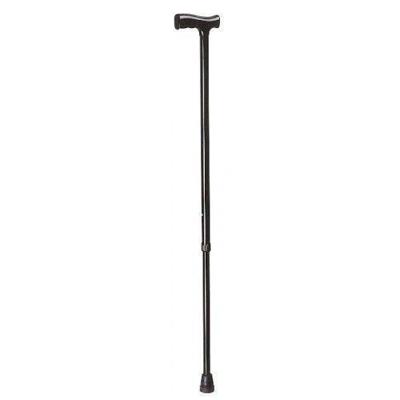 Thuasne Aluminium Wandelstok met Houten Handgreep T-vorm - One size - Universeel - Zwart