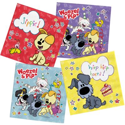 Woezel En Pip Hiep Hiep Hoera Servetten (20st)
