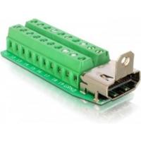 Delock 65168 HDMI-connector Bus, inbouw verticaal Aantal polen: 20 Zilver 1 stuk(s) - thumbnail