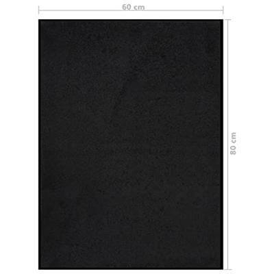 VidaXL Deurmat 60x80 cm zwart